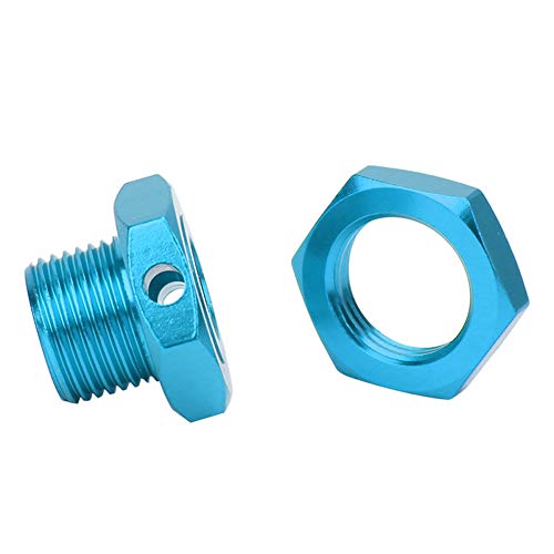 Alomejor Aluminiumlegierungsrad-Sechskantkupplungssatz 17 Mm, 4 Stück für 1/8 RC-Auto, Mehrere Farben, Ersatzteile (Blue)