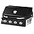 Hygrill 32-Inch Built In Grill for Liquid Propane, Stainless Steel Outdoor Kitchen 4-Burner Grill Head, Black