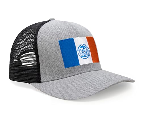 Image of International Tie City Hat for Men and Women, Adjustable Snapback Trucker Baseball Cap with Embroidered Patch