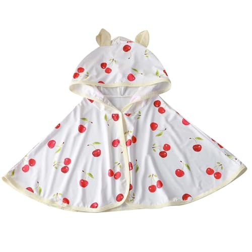 Generisch Bebé Niños Niñas Ligero Protección Solar Sudadera con Capucha Niño Verano Outwear Transpirable Abrigo Chaqueta (Rojo, 0-12 Meses)