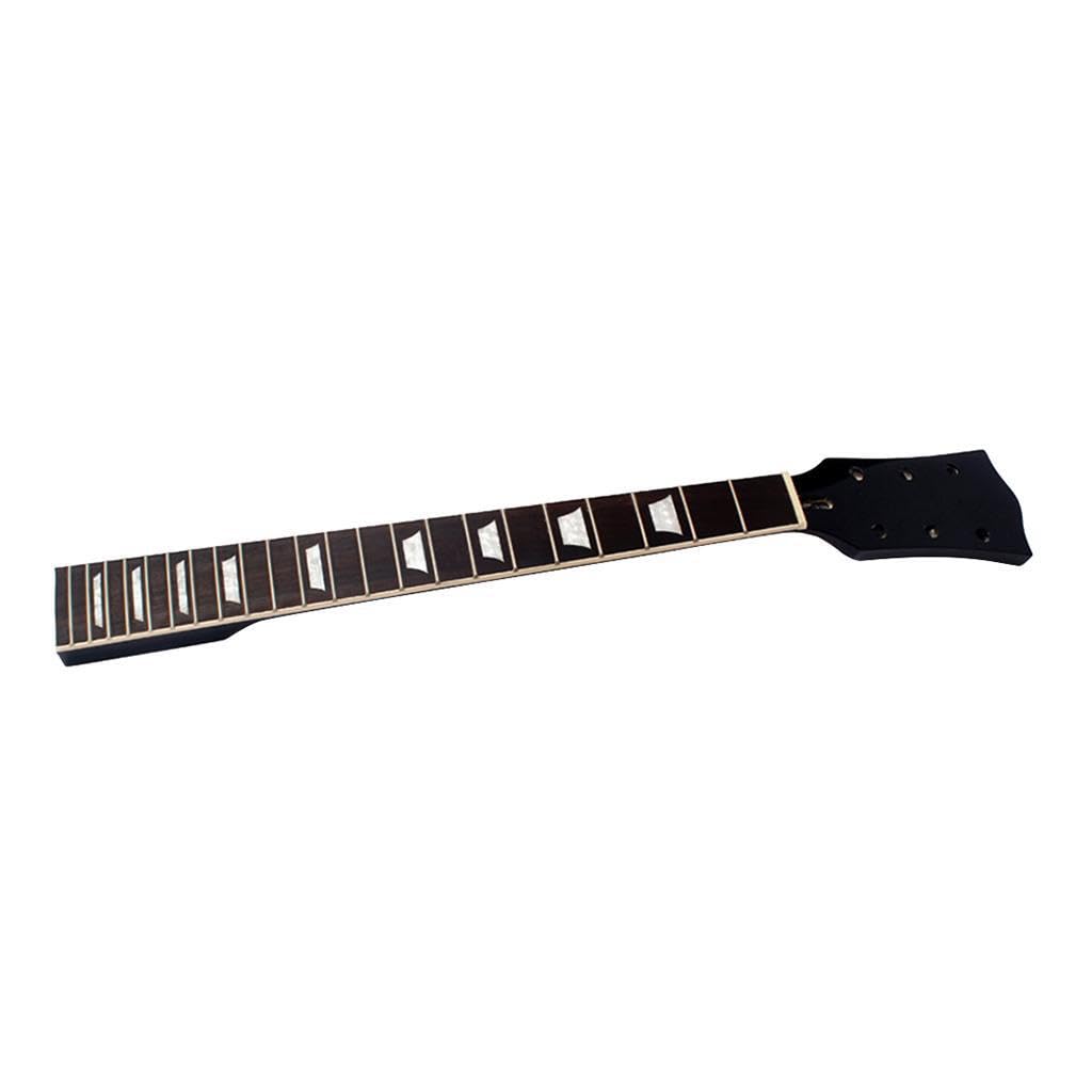 Manico per chitarra elettrica Accessori versatili per la sostituzione della chitarra in palissandro Due tipi attraenti di accessori di sostituzione a mosaico in palissandro come la tastiera.