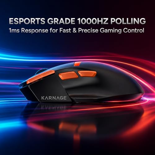 Image of KARNAGE by EVM Inferno Wired RGB Gaming Mouse | 12800 DPI | A-825 Sensor |8 Prog. Buttons | 1000Hz Polling Rate | 14 RGB Modes | Advanced Software | 75g Lightweight | PC /Mac | Black | 2 Years Warranty