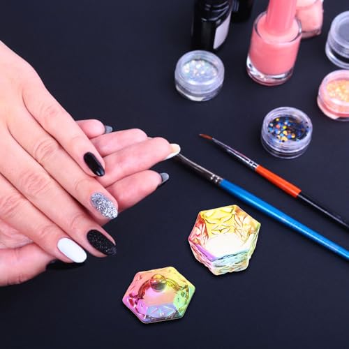 2pcs Crystal Manicure Cup con Tapa Multifunción miniatura 7