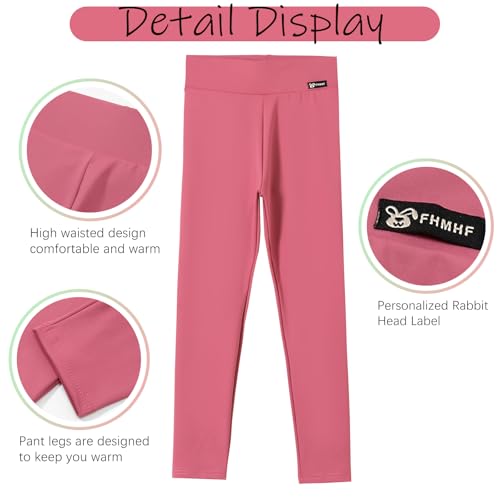 6 Pack Girls Leggings Basic Full Length Leggings for Kids Athletic Pants Girls Imitation Denim Pants3