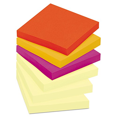Image of Post-it Super Sticky Notes, 3 x 3-Inches, Canary Yellow /Electric Glow Collection, 24-Pads /Pack (654-24SSCYN)