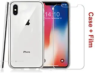 コンプラス(Compras＋) i-Fit (アイ-フィット) for iPhone X (テン) Simple Skin Case (ケース) + Screen Film (フィルム) 【5.8inch】
