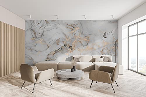 Murwall Art Wallpaper Gold Marble Wallpaper Scandinavian White Gray Smoke Wallpapers Minimalist Wall Murals #TOP4