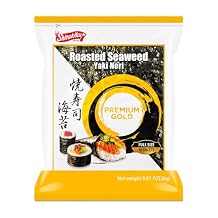 Shirakiku Premium Gold Roasted Seaweed, Yaki Nori, 10 Sheets, Pack of 10