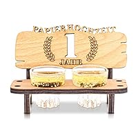 Panca per liquori personalizzata con incisione, bicchieri inclusi / legno di ontano / regalo di nozze anniversario / anniversario aziendale / nozze d'argento / pensionamento - Italia