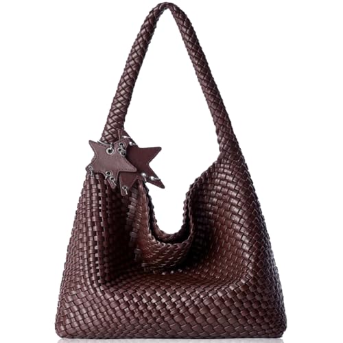 Image of Woven Tote Bag for Women, Shoulder Handbags, Beach Hobo, Handwoven Satchel Underarm Bag, Top-Handle Bag With Purses