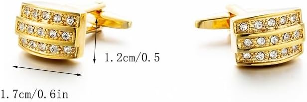 Three Rows of Rhinestone Cuffs Cufflinks Wedding Dress Accessories Cufflinks