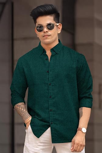 Image of Men's Casual Regular Fit Full Sleeve Collared Shirt, Stylish Fashion Wear