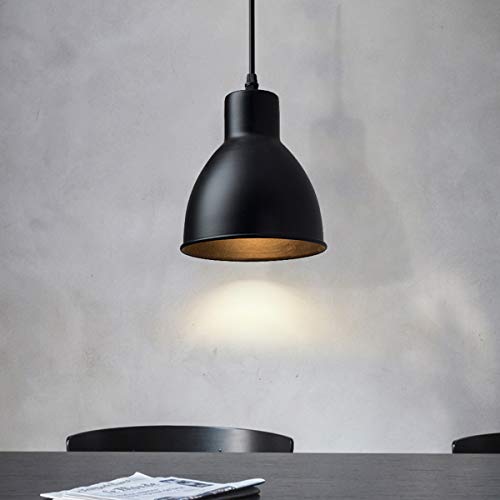 Preisvergleich Produktbild OYGROUP Industrial Chandelier E27 Pendelleuchte Deckenleuchte für Kücheninsel Schlafzimmer, 1 Leuchte, ohne Leuchtmittel, Schwarz