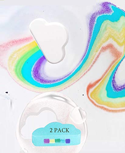 Bombes de Bain Coffret Cadeau, Boules de Bain Paquet de 2 Boules de Bain Nuage Magique avec Bulles Colorées Cover