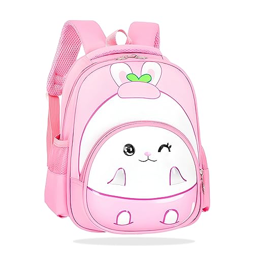 BEMBIKA Kindergarten Cute Cartoon Kids School Bag for Boys and Girls, Toddler Preschool Plush Travel Schoolbag, Perfect Book Bag, Casual Backpack for Kids  (Rabbit Pnk)