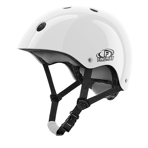 Findway 自転車 ヘルメット 子供 CE規格 軽量 通気性 3層構造保護 サイズ調整可能 洗替のメッシュクッション付属 通学用 スケートボード用ヘルメット 子供 自転車用ヘルメット 小学生 高学年