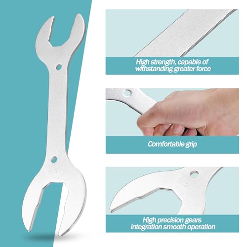 CZMTBO Clé de guidon de vélo 4 en 1, 30, 32, 36, 40 mm, en acier au carbone, jeu de direction pour vélo de route, fourche avant – vue 3