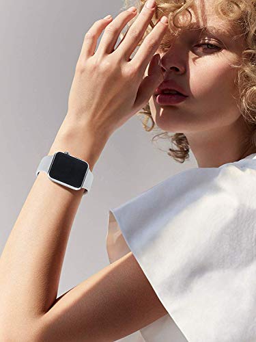 VATI Sport Band Compatible for Apple Watch Band 42mm 44mm, Soft Silicone Sport Strap Replacement Bands Compatible with 2019 Apple Watch Series 5, iWatch 4/3/2/1, 42MM 44MM M/L (Fog) - Thumbnail 4