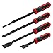 Tidevib 4Pcs Automotive Gasket Scraper Set with High-Grade Carbon Steel Blades for Cylinder Cleaning, Ergonomic Handle with Strike Cap, for Red/Black