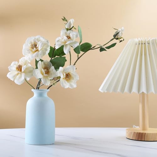 Blue Small Ceramic vase Dry Flower Vases for Home Decor Bohe vase Dried Flowers Home, Living Room,Modern, Minimalist,Centerpieces Office Desk Best Decoration(S Blue)