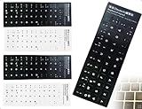 [Setinhalt]: Das Tastaturaufkleber Deutsch set enthält vier deutsche Tastaturaufkleber, zwei davon schwarz und zwei weiß. Mit diesen Aufklebern lassen sich abgenutzte Tasten einfach ersetzen oder das deutsche Layout wechseln.