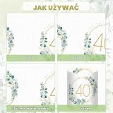 12 Lampionów na 40 Urodziny - Happy Birthday Dekoracja Stołu dla Kobiet i Mężczyzn - Nadaje się do Podgrzewaczy lub Świec z Napisem