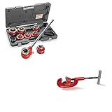 Ridgid 36475 12R 1/2'-2' NPT Ratchet Thrdr Set & Ridgid 32820 2-A HD Pipe Cutter