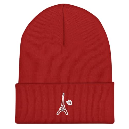 Bonnet rouge Paris Tour Eiffel idéal pour vos balades d'hiver au chaud