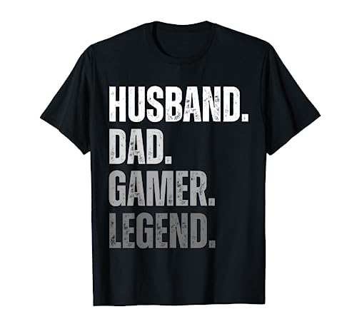 Mens Funny Husband Dad Gamer Legend Vintage Father Gaming T-Shirt