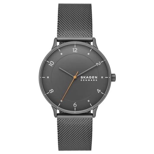 Skagen RIIS reloj para hombre, movimiento de cuarzo con correa de acero o piel, Grafito, 40MM