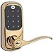 Yale Z-Wave Real Living Keyless Touchscreen Lever Lock, Polished Brass, YRL220-ZW-605, Works with Alexa via SmartThings