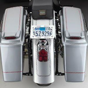 CycleVisions CV-7201 Bagger Tail Bag Mounts Black For Harley-Davidson Softail