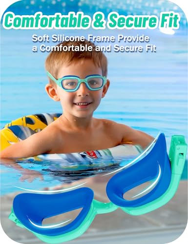 Image of Vvinca Kids Swim Goggles, Swimming Goggles for Kids 3-14 Anti-Fog UV Protection No Leak Pool Glasses for Boys Girls