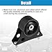 X AUTOHAUX Front Car Engine Motor Mount Replacement for Toyota Highlander 4 Cyl 2.4L 2001-2007 No.1236128100 Black