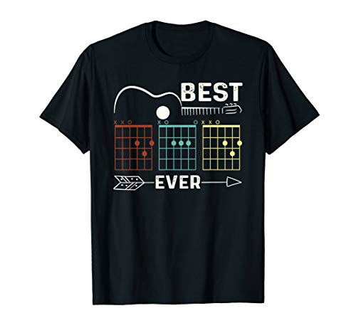 Guitarist Best Dad Ever Guitar Dad Chord Rock Music Player T-Shirt