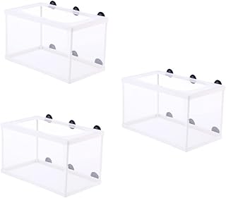 Yardenfun 3 peças caixa de isolamento de peixe pequena caixa de rede Whelping Box Hatchinals Incubadora de incubação de peixe Rede de isolamento de água Rede de criação de peixe para incubação Rede de criação de peixes