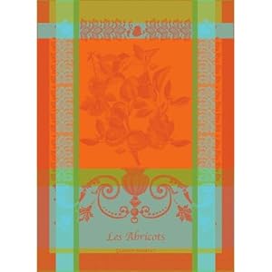 Garnier Thiebaut French Jacquard Kitchen Towels (Les Abricots Orange) Garnier Thiebaut French Jacquard Kitchen Towels Les Abricots Orange