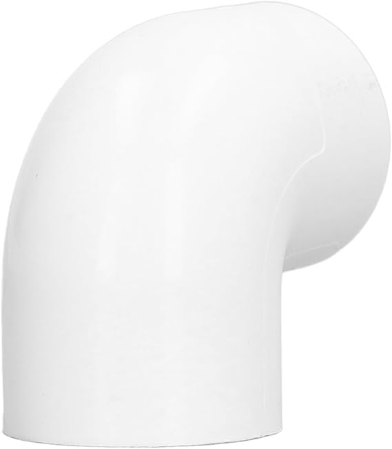 PVC Schedule 40, 90 Degree Elbow, Socket x Socket, 2, White, 406-020