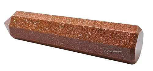 Image of Crystal Heaven Red Goldstone Crystal Tower Obelisk Point For Chakra, Healing And Balancing - Aaa Grade Original Certified Gemstone Agate For Reiki Meditation Yoga Spiritual (3-4 Inches)