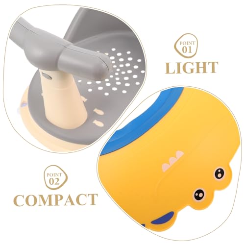 Siège de bain bébé antidérapant avec support surélevé et ventouses de fixation stables