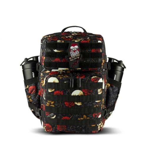 WOLFpak 35L Athletic Gym Backpack (Until Forever) - Durable 1000D Waterproof Oxford Material with MOLLE Webbing Laptop Pocket & Dual Cup Holders Durable Fitness/Travel/Military Daypack