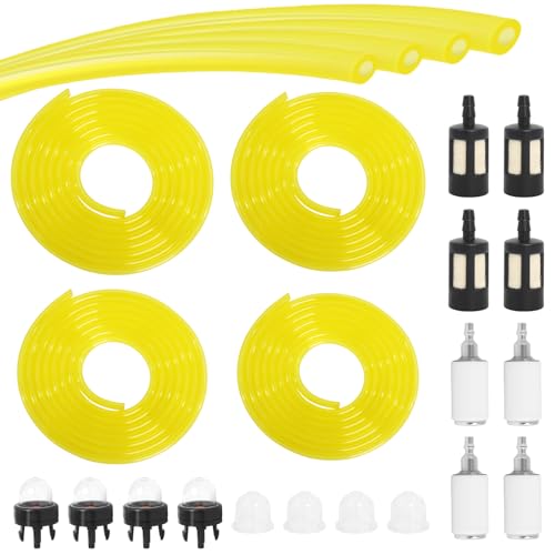 Tygon Fuel Line 4 Sizes 4 Feet Compatible with Poulan Weedeater Chainsaw Parts with Snap in Primer Bulb Zf-1 Fuel Filter Craftman String Trimmer