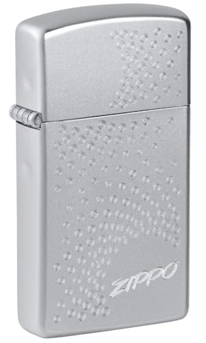 Slim® Zippo Dot Design Satin Chrome Pocket Lighter