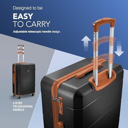 LUGG 28 Inch Jetset Suitcase Hard Shell Case 4 Wheel Travel bag Lightweight ABS Material with TSA Lock Approved for Travel with easyJet, British Airways, RyanAir, Virgin Atlantic, Emirates(75x49x29cm) - View 8