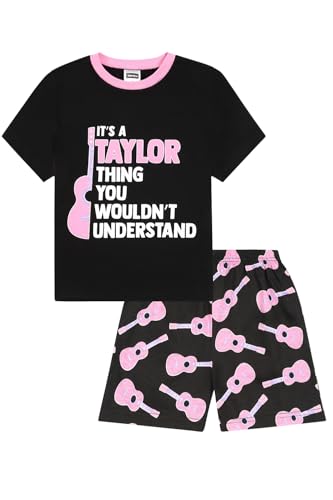 ThePyjamaFactory Girls Its a Taylor Thing You Wouldnt Understand Black Pink Short Pyjamas (13-14 Years)