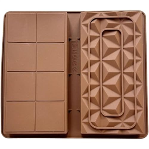 Dubai Moulds - Chocolate Bar Moulds, Non Stick Chocolate Moulds, Chocolate Praline Moulds | Premium Chocolate Moulds, Brown Chocolate Bar Molds, Candy Making Moulds Chocolate for Chocolate, Praline