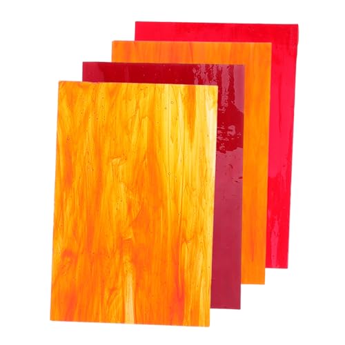 AUTSUPPL 4pezzi Vetro Lastre Vetro per Mosaico Forniture in per per Progetti Creativi