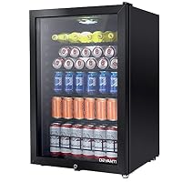 Devanti Bar Fridge, 130L Mini Fridges Organiser Refrigerator Chest Freezer Portable Small Wine Cooler Home Bedroom Car Boat Camp Office Countertop, Fast Frozen Quiet Operation Black