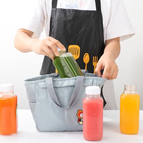 32oz Square Glass Milk Bottle with Lids - 4 Packs Storage Bottlewith Black Airtight Cap - Dairy Drinking Containers for Yogurt, Smoothies, Juice by Jinaneil - Image 7
