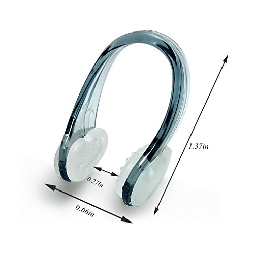 BRBD 4 Sets Anti-Slip Swimming Nose Clip with Box Package for Adults (Multi-Color)